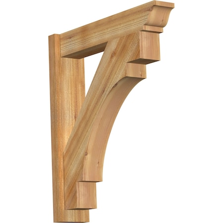 Merced Rough Sawn Traditional Outlooker, Western Red Cedar, 6W X 28D X 32H